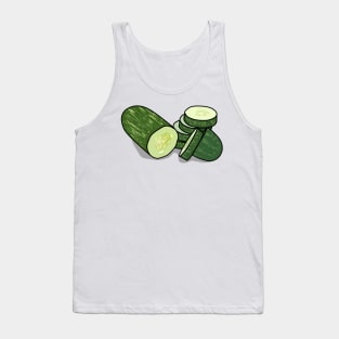 Cucumber cartoon illustration Tank Top